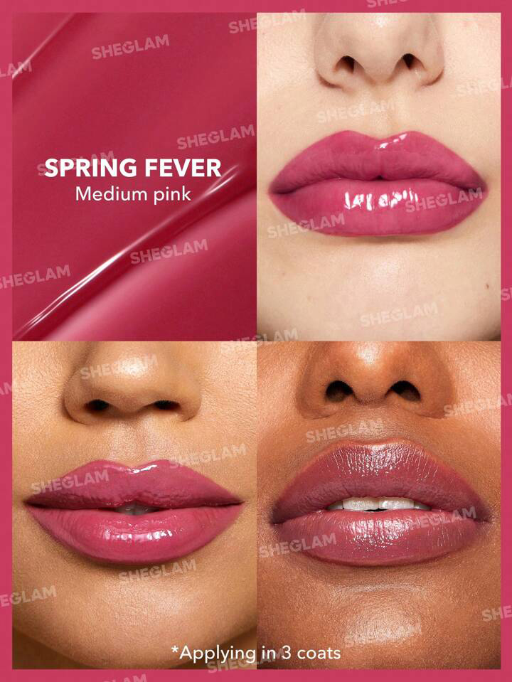 قیمت لیپ گلاس  جامد حجم دهنده اصل شیگلم رنگ spring fever